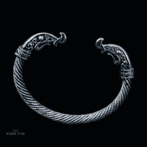 Bracelet viking de Lagertha femme guerrière viking en acier argent, cadeau homme femme fetes
