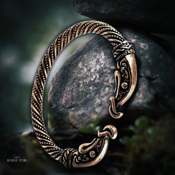 Bracelet viking de Lagertha femme guerrière viking en acier bronze, cadeau homme femme