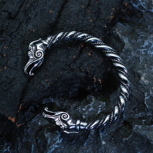 Bracelet viking nordique les corbeaux Reafan