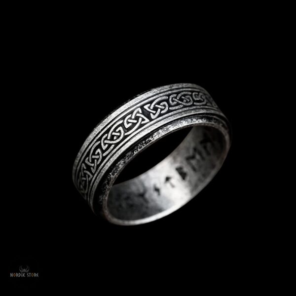 bague viking ancestrale de Magni en acier inoxydable, cadeau homme