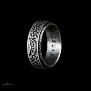 bague viking ancestrale de Magni en acier inoxydable, cadeau homme et ados