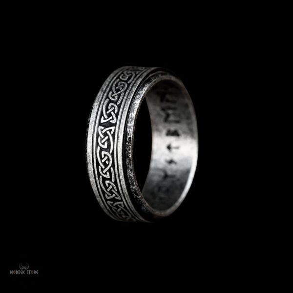 bague viking ancestrale de Magni en acier inoxydable, cadeau homme et ados