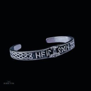 Bracelet viking Mjöllnir argent, cadeau homme femme