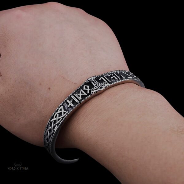 Bracelet viking Mjöllnir de Thor argent, cadeau homme femme