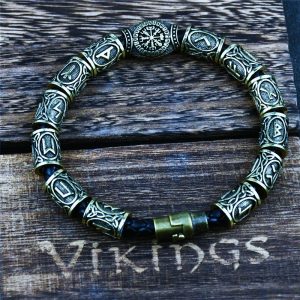 Bracelet viking boussole Vegvisir bronze