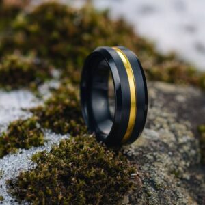 Alliance bague viking Jarl en acier, cadeau