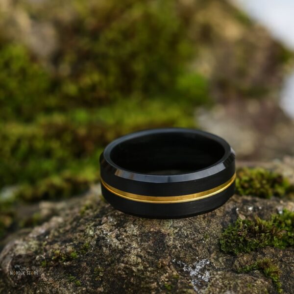 Alliance bague viking Jarl en acier