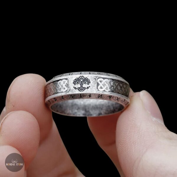 Anneau Viking Arbre de Vie – Image 4