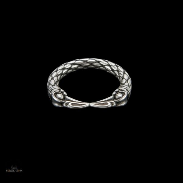 anneau viking les corbeaux d'Odin en acier argent, cadeau homme et femme