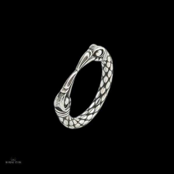 anneau viking les corbeaux d'Odin en acier, cadeau