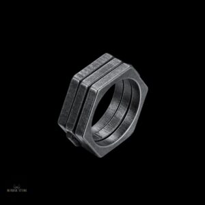anneau viking la forge hexagonal, cadeau
