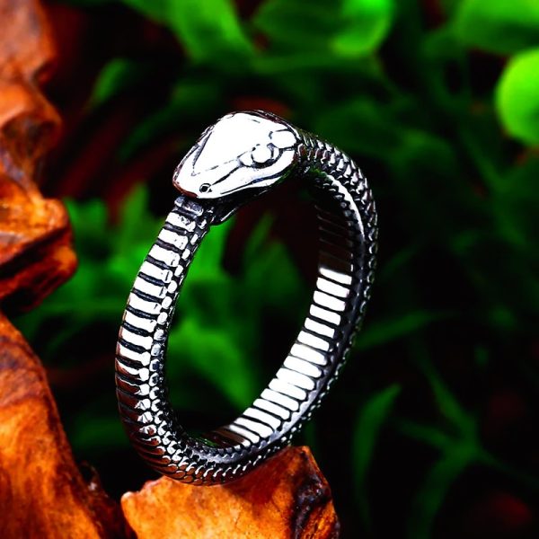 Bague anneau serpent viking Ouroboros