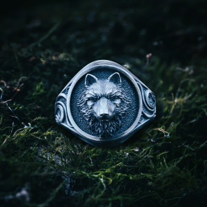 Bague loup Alpha viking
