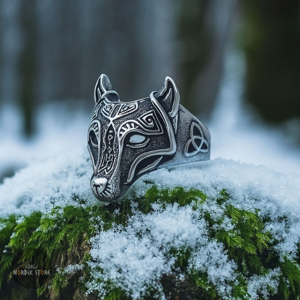 bague du loup géant Fenrir, cadeau homme