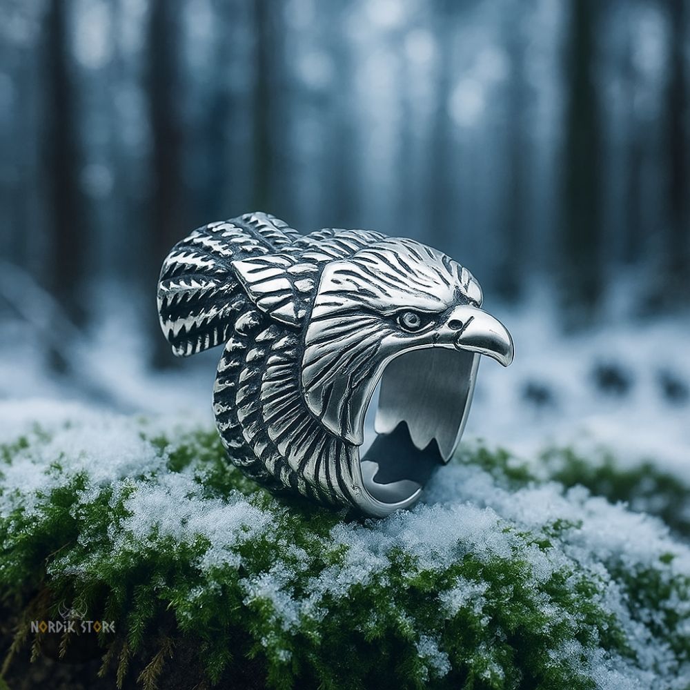bague viking aigle Hraesvelg, cadeau