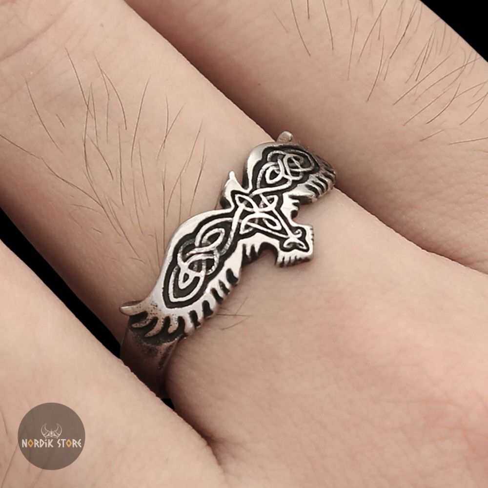 bague viking Aigle Celtique, cadeau homme
