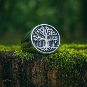 bague viking l'Arbre Monde, cadeau homme