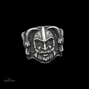 bague viking les boucs de Thor en acier, cadeau homme