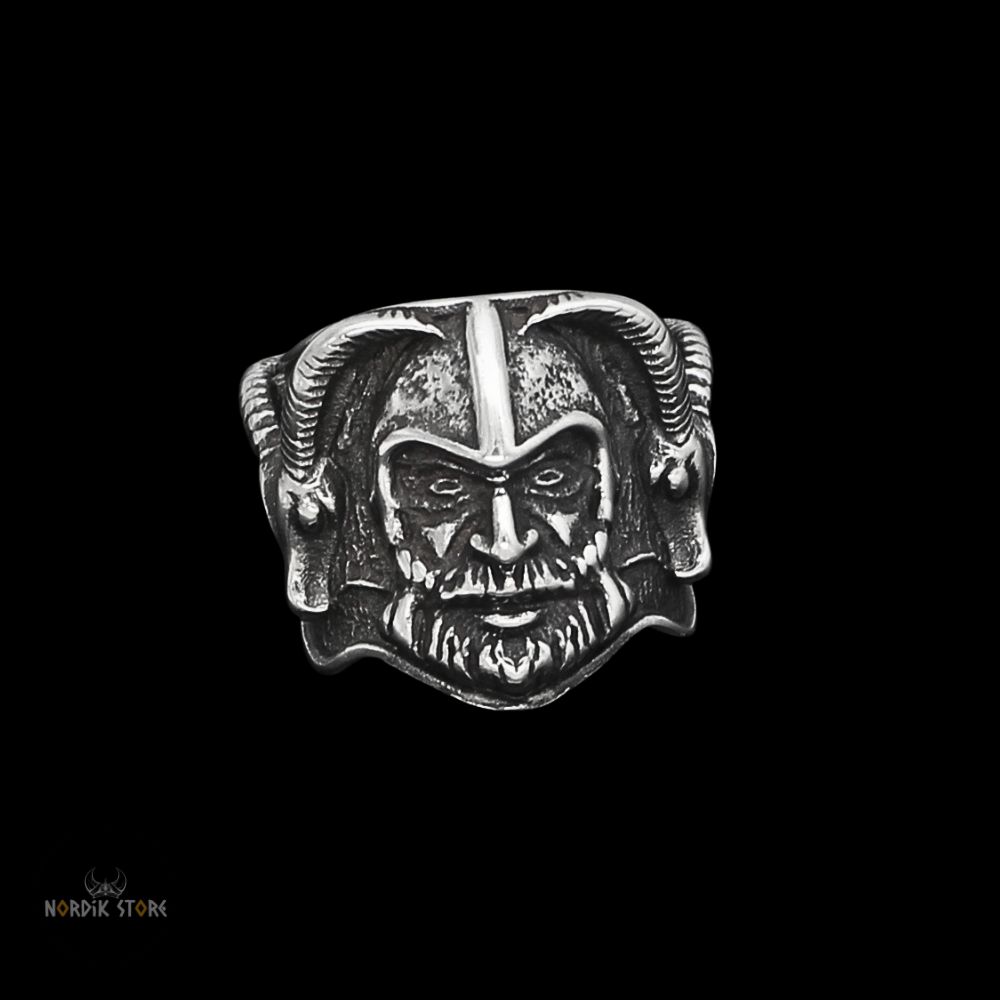 bague viking les boucs de Thor en acier, cadeau homme