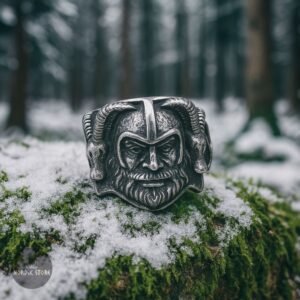 bague viking les boucs de Thor, cadeau homme et ados
