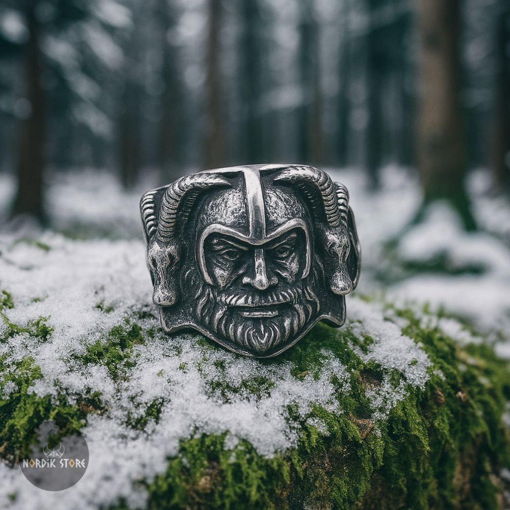 bague viking les boucs de Thor, cadeau homme et ados