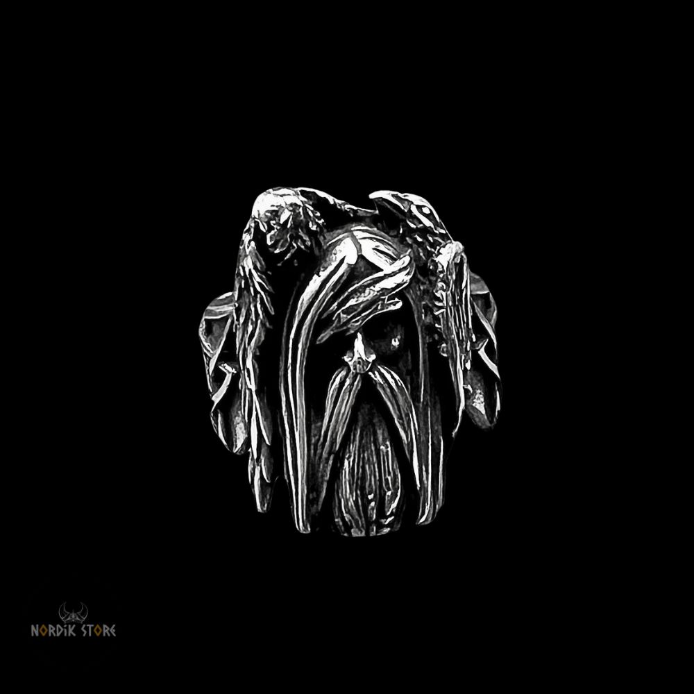 bague viking du dieu Odin et les Corbeaux, cadeau