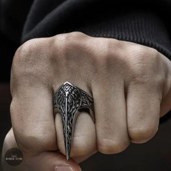 Bague viking griffe Fenrir, cadeau homme femme et ados