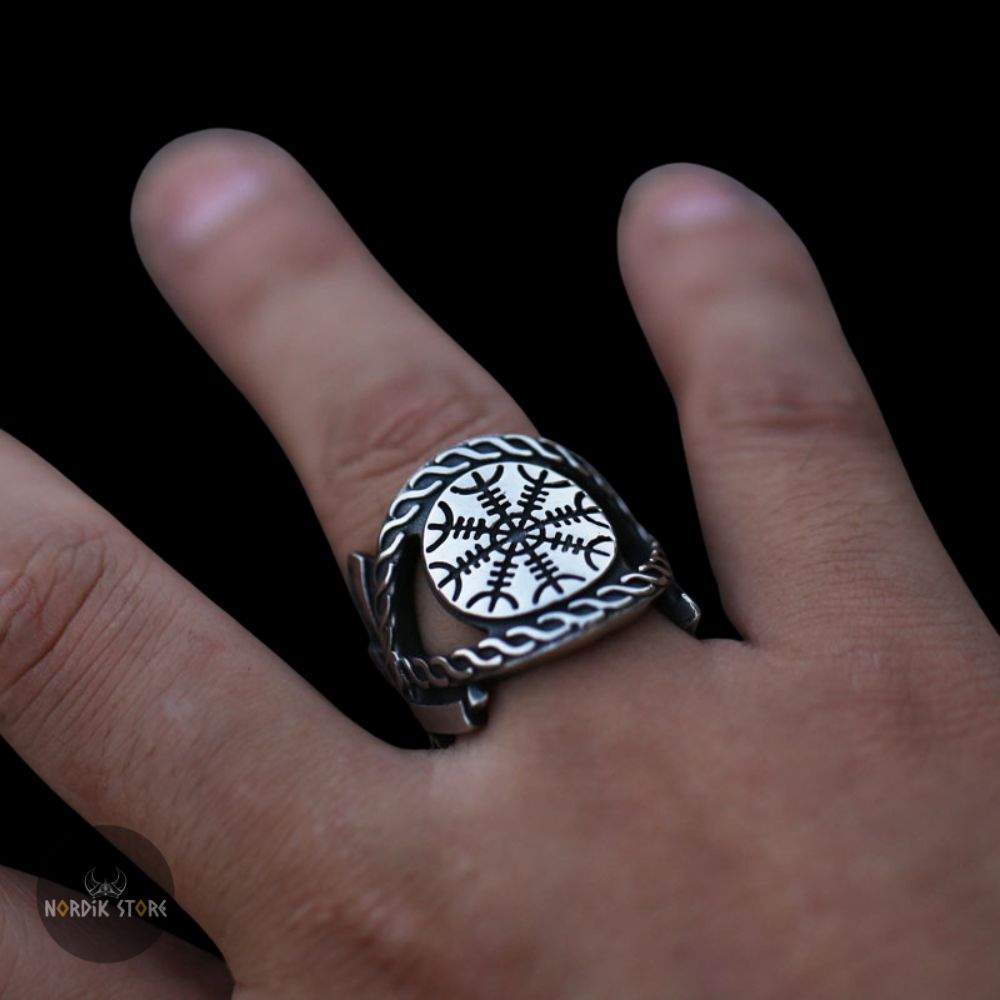 bague viking heaume de la crainte, cadeau homme et ados
