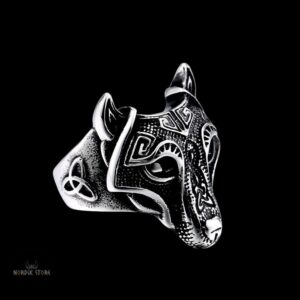 bague viking du loup géant Fenrir, cadeau
