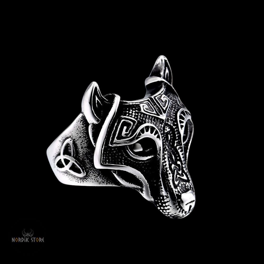 bague viking du loup géant Fenrir, cadeau