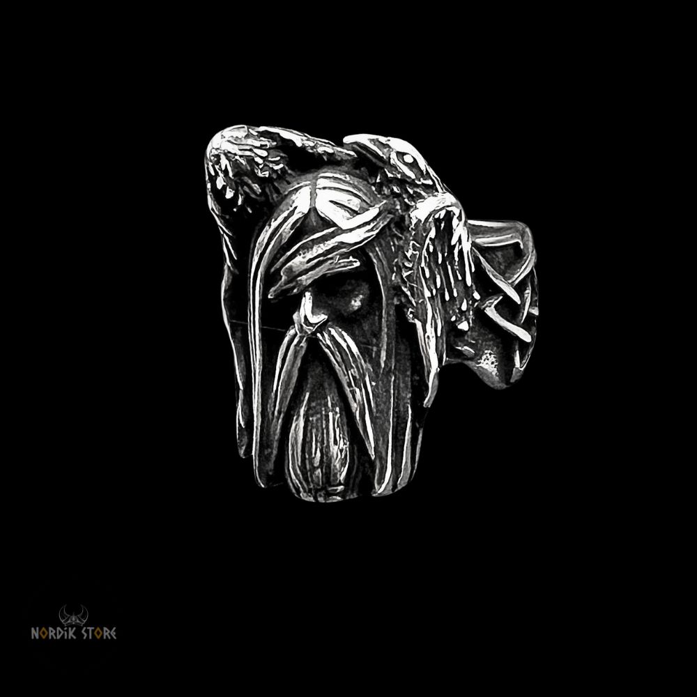 bague viking Odin et les Corbeaux, cadeau homme