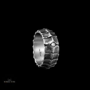 bague Viking peau de dragon, cadeau homme