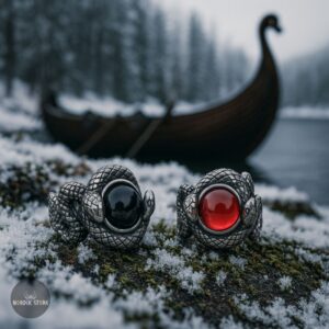 bague viking Sigurd oeil de Serpent, cadeau homme et ados