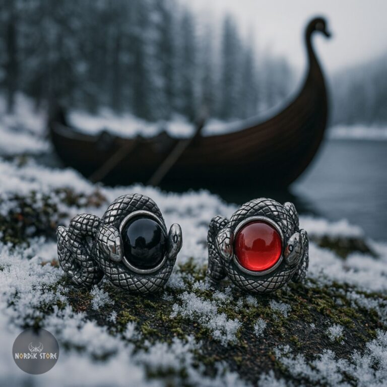 bague viking Sigurd oeil de Serpent, cadeau homme et ados
