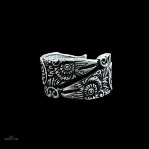 bague Triskel les Corbeaux Odin en acier, cadeau homme et femme