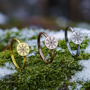bagues viking bouclier Vegvisir, cadeaux