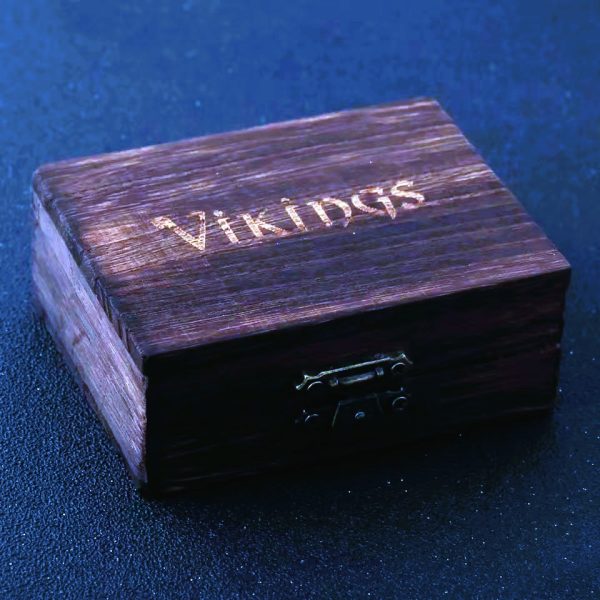 Boîte en bois viking nordique la puissance de Mjöllnir
