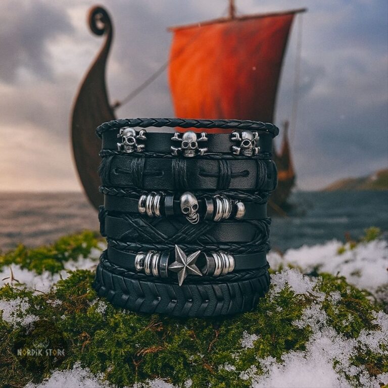 bracelet crânes vikings, cadeau