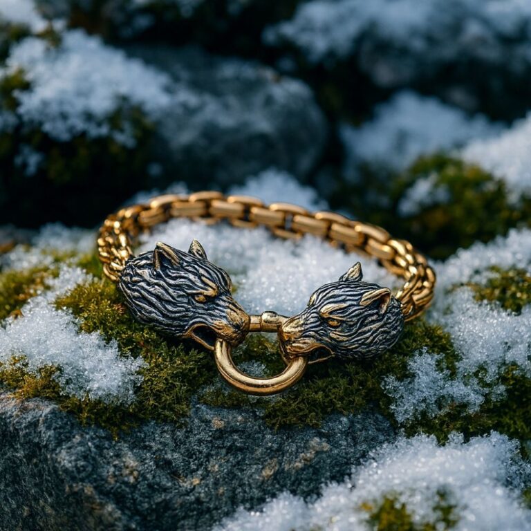 bracelet viking loup Sköll et Hati, cadeau