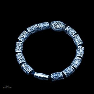 boussole Vegvisir acier et argent, cadeau homme et ados