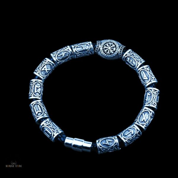 boussole Vegvisir acier et argent, cadeau homme et ados