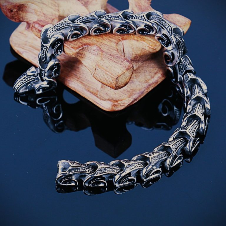 Bracelet viking écailles de dragon