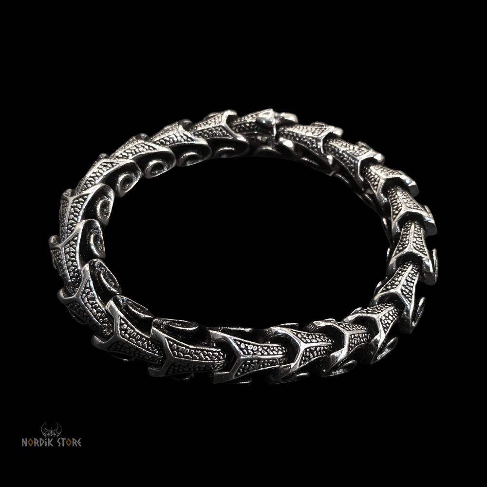 Bracelet viking Écailles de Dragon, cadeau