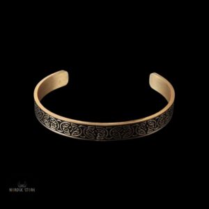 bracelet viking Noeud Triquetra or, cadeau homme