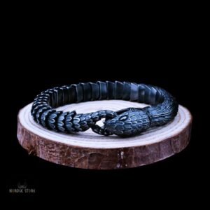 bracelet viking du serpent Jörmungand en acier, cadeau homme