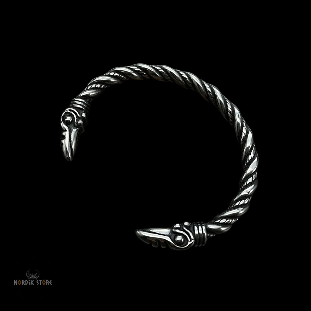 bracelet viking les yeux d'Odin en acier, cadeau homme