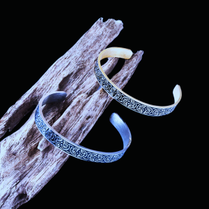Bracelets vikings noeud Triquetra or argent