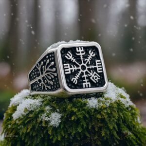 chevalière viking Vegvisir, cadeau homme
