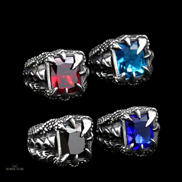 chevalières dragon griffes de fafnir en zircon, cadeaux homme et ados