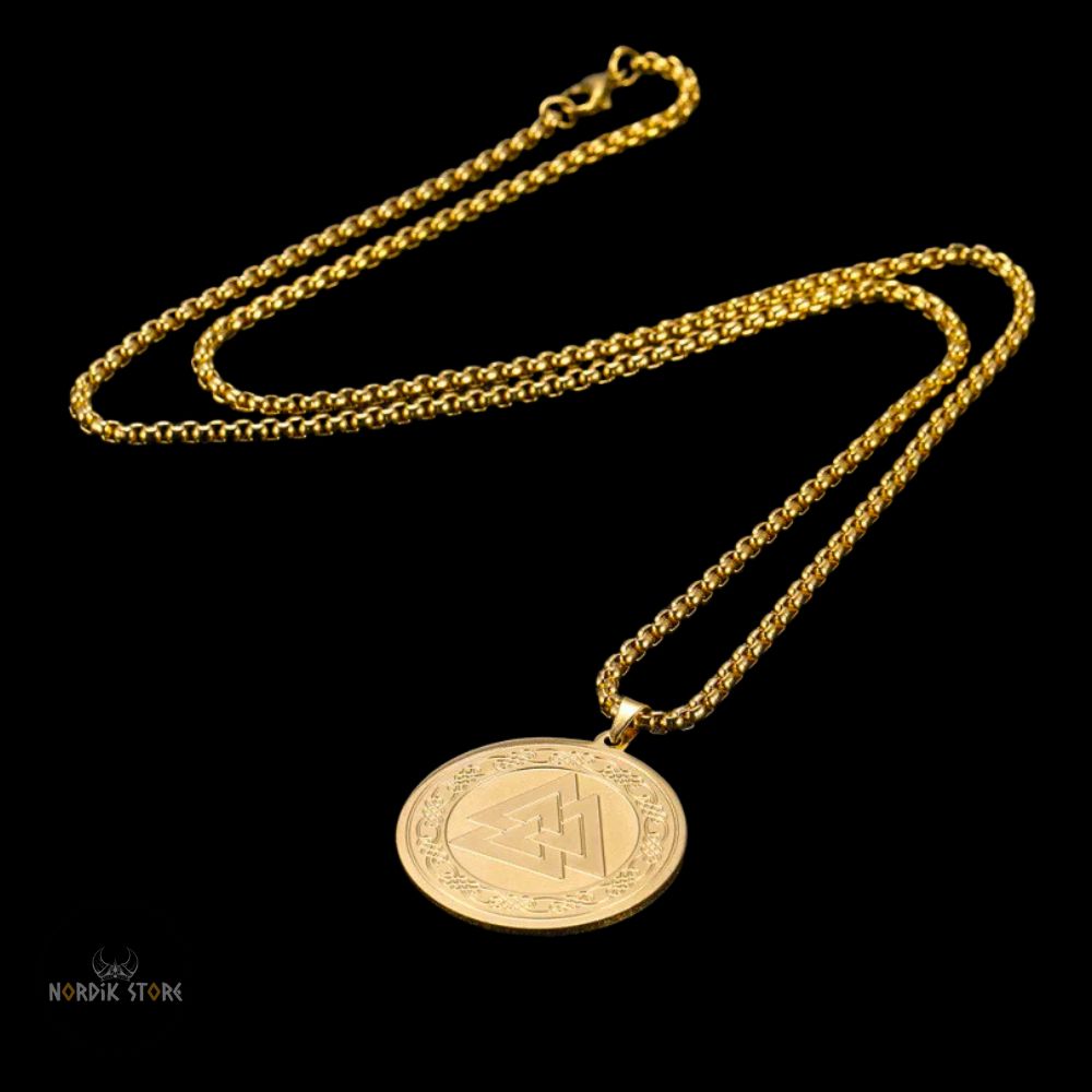 amulette Viking Valknut en acier, cadeau